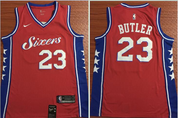 Men Philadelphia 76ers #23 Butler Red Nike Game NBA Jerseys
